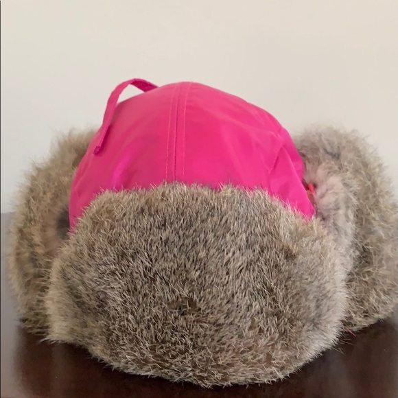 Aviator hat. Warm and fashionable. Rabbit fur - Picture 3 of 8